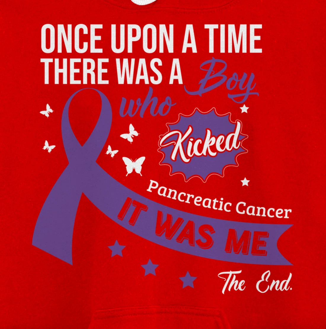 Pancreatic Cancer Fight Cancer Ribbon Pullover Hoodie