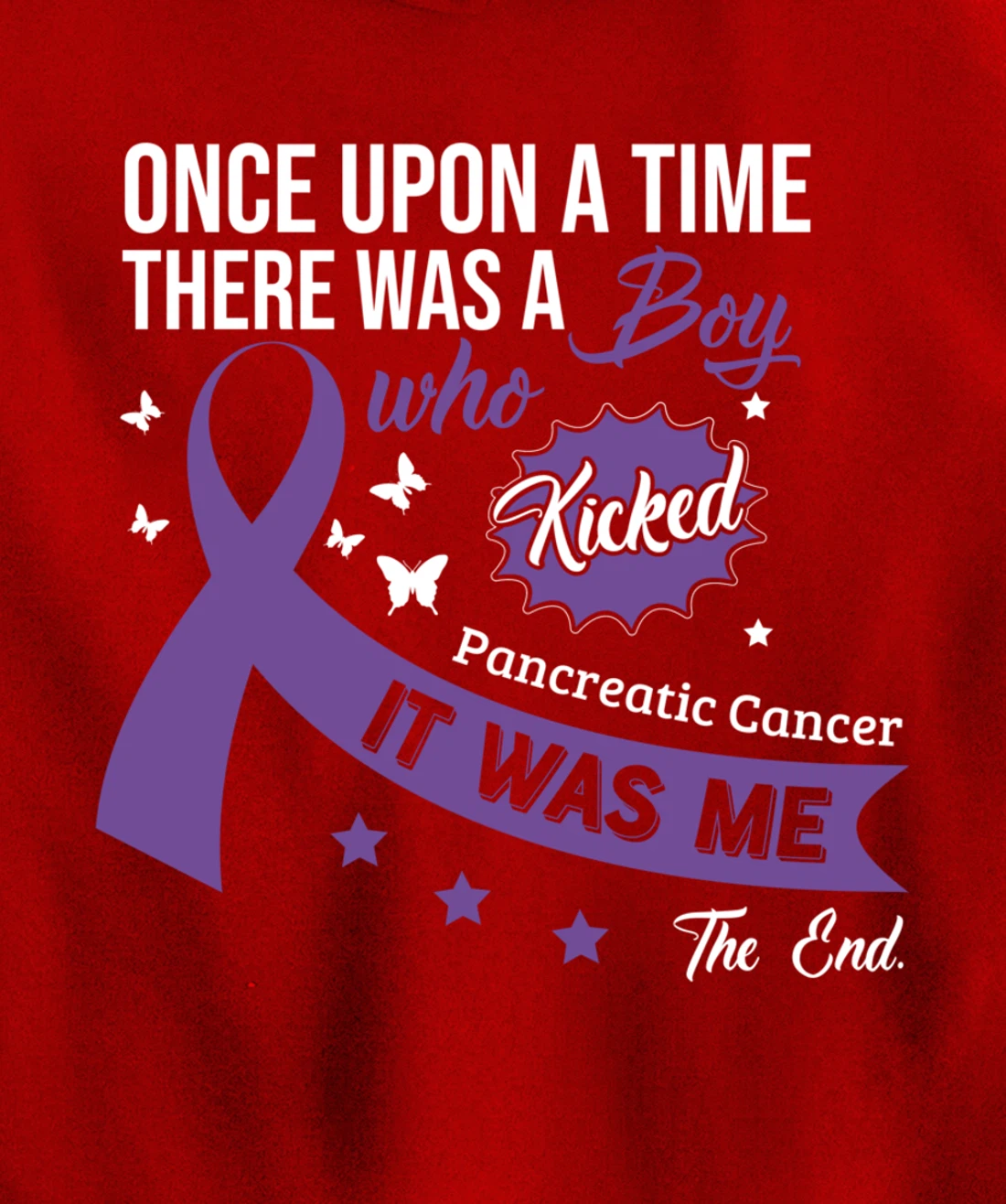 Pancreatic Cancer Fight Cancer Ribbon Pullover Hoodie