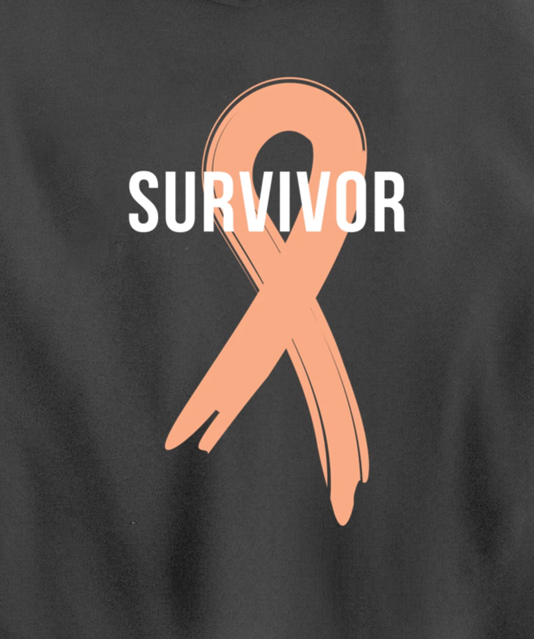 Uterine Cancer Fight Cancer Ribbon Pullover Hoodie