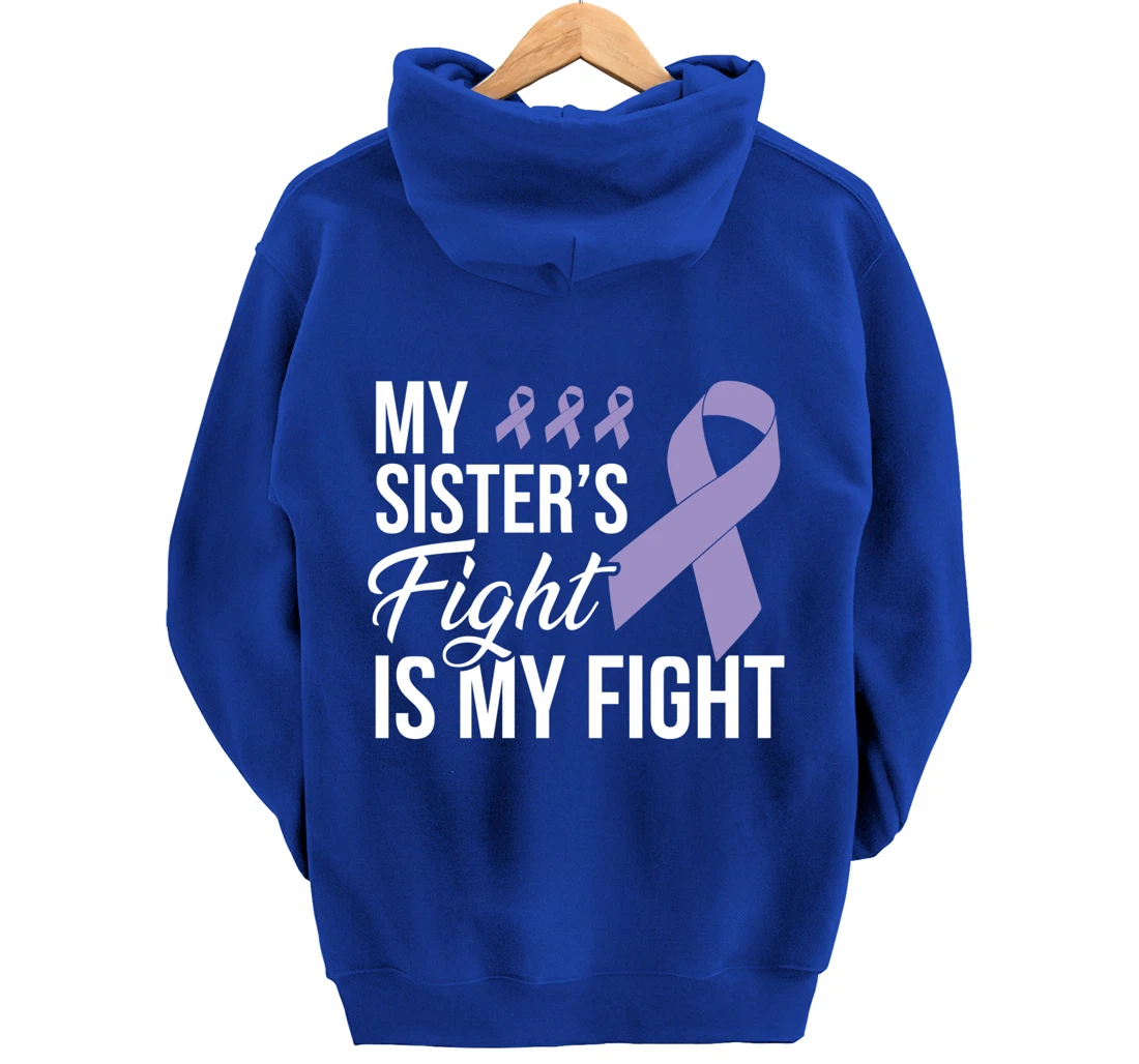 Testicular Cancer Fight Cancer Ribbon Pullover Hoodie