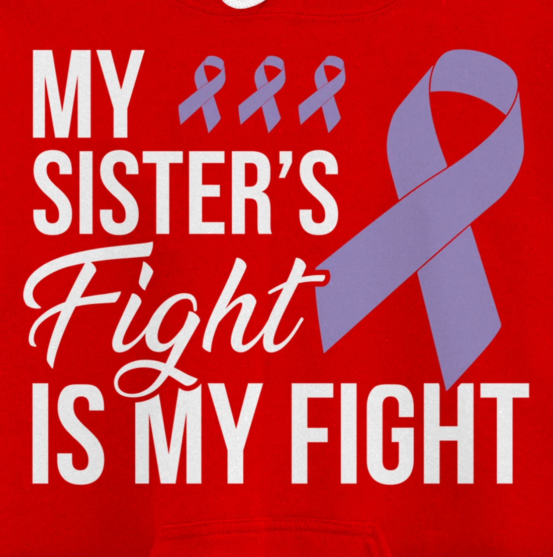 Testicular Cancer Fight Cancer Ribbon Pullover Hoodie