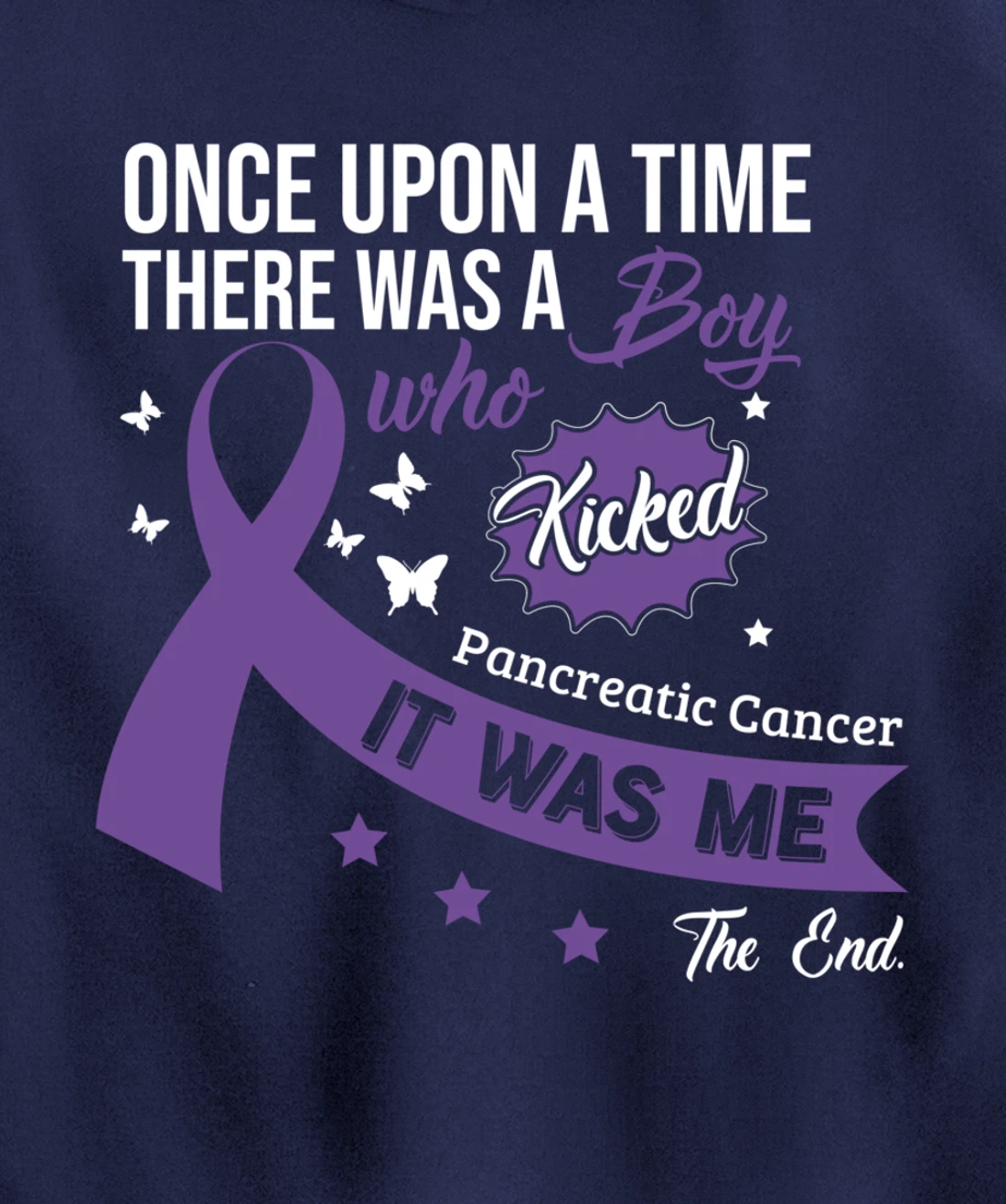 Pancreatic Cancer Fight Cancer Ribbon Pullover Hoodie