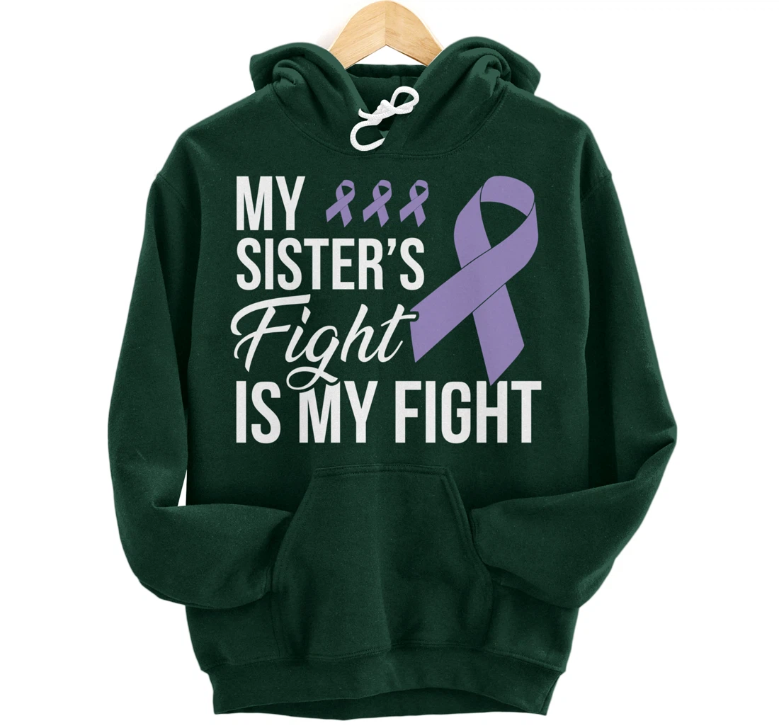 Testicular Cancer Fight Cancer Ribbon Pullover Hoodie