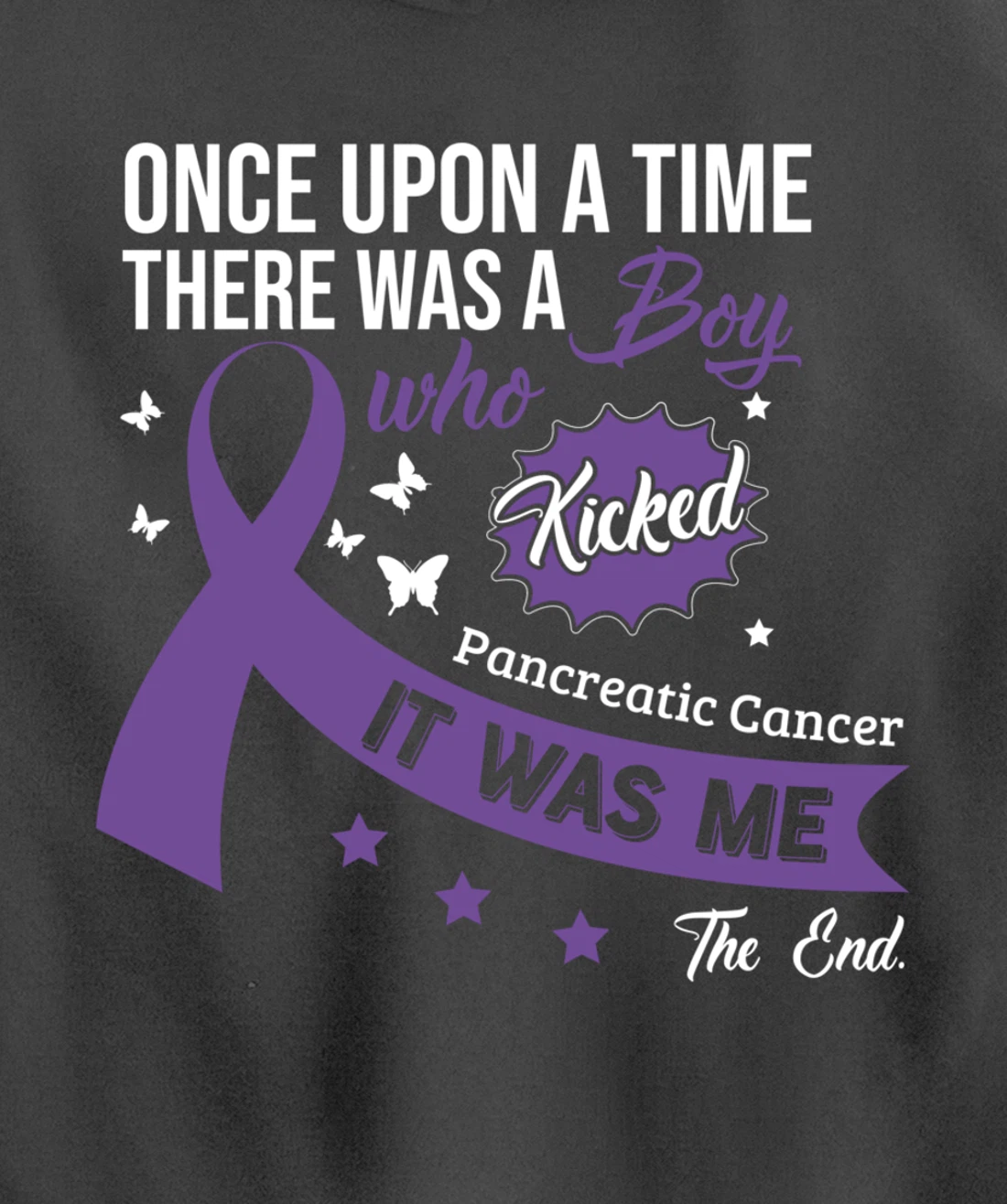 Pancreatic Cancer Fight Cancer Ribbon Pullover Hoodie