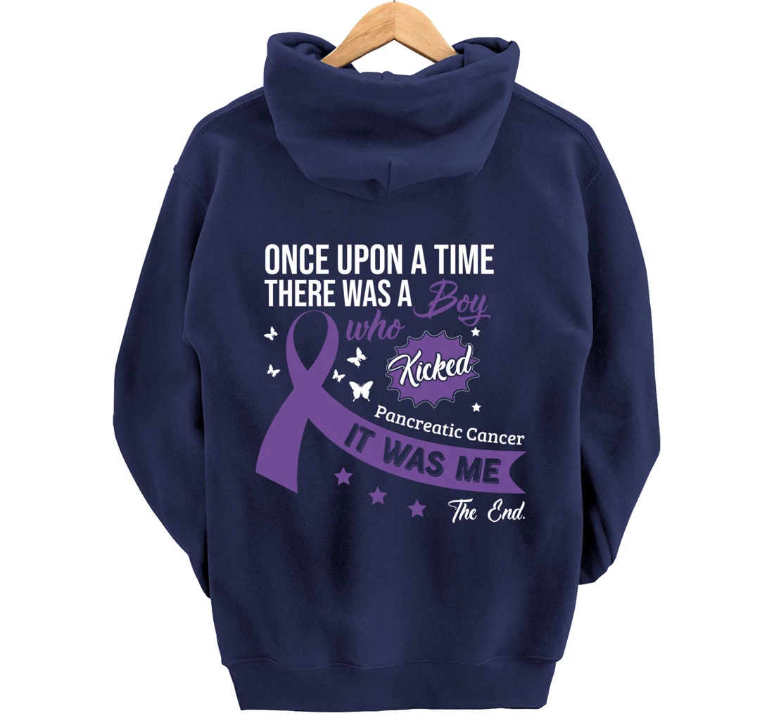 Pancreatic Cancer Fight Cancer Ribbon Pullover Hoodie