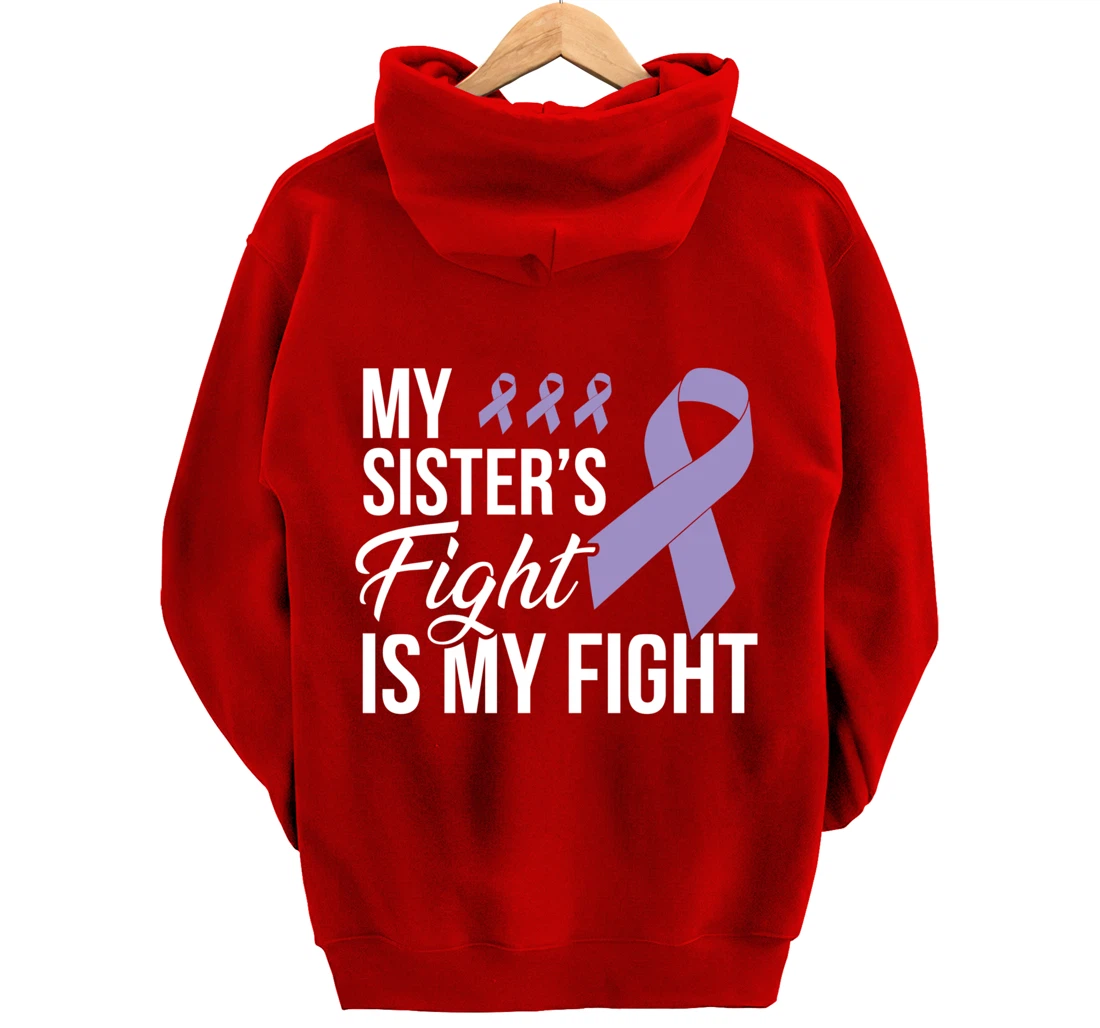Testicular Cancer Fight Cancer Ribbon Pullover Hoodie