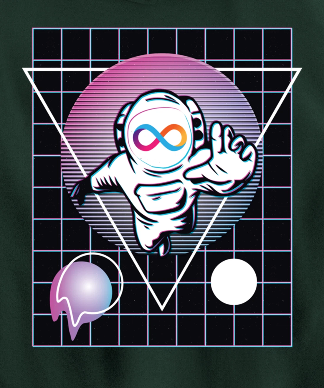 Internet Computer Crypto Astronaut Outer Space Pullover Hoodie