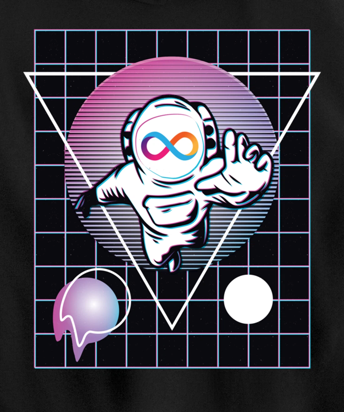 Internet Computer Crypto Astronaut Outer Space Pullover Hoodie