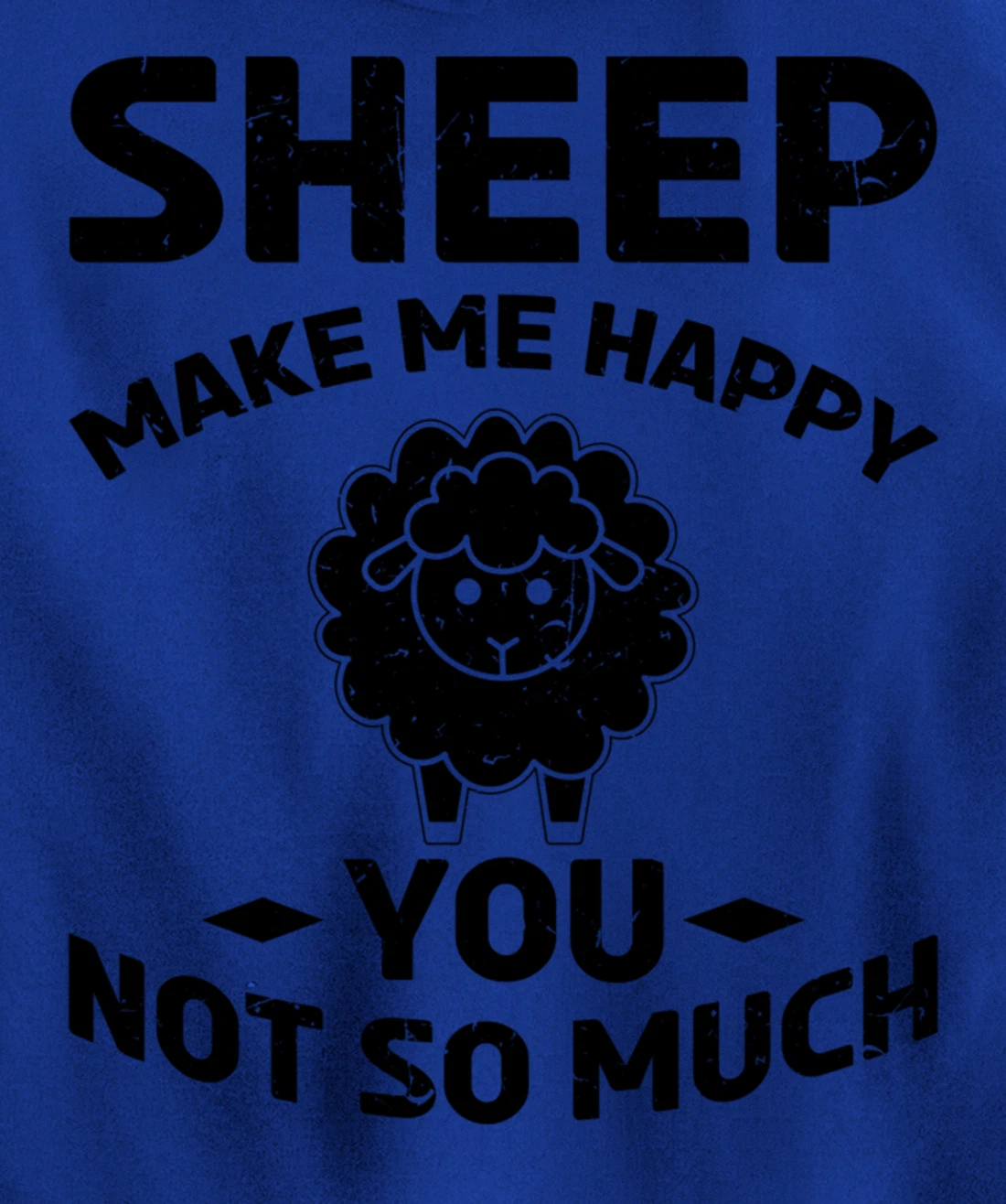 Farm Lamb Animals Sheep Make Me Happy Pullover Hoodie