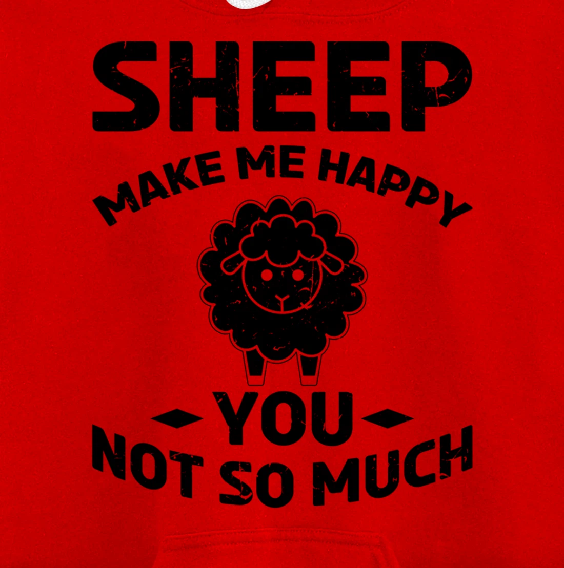 Farm Lamb Animals Sheep Make Me Happy Pullover Hoodie