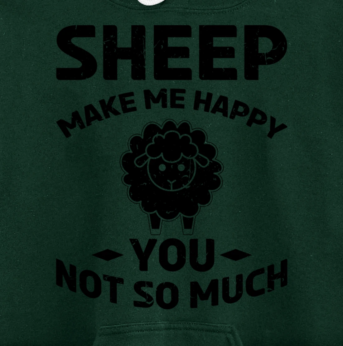 Farm Lamb Animals Sheep Make Me Happy Pullover Hoodie