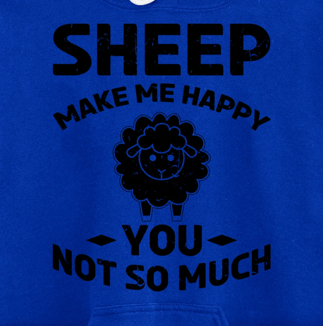 Farm Lamb Animals Sheep Make Me Happy Pullover Hoodie