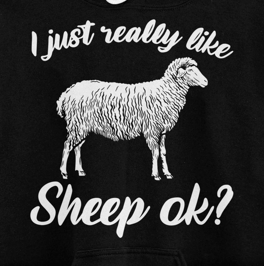 Funny Farming Animals I Just Really Like Sheep Pullover Hoodie