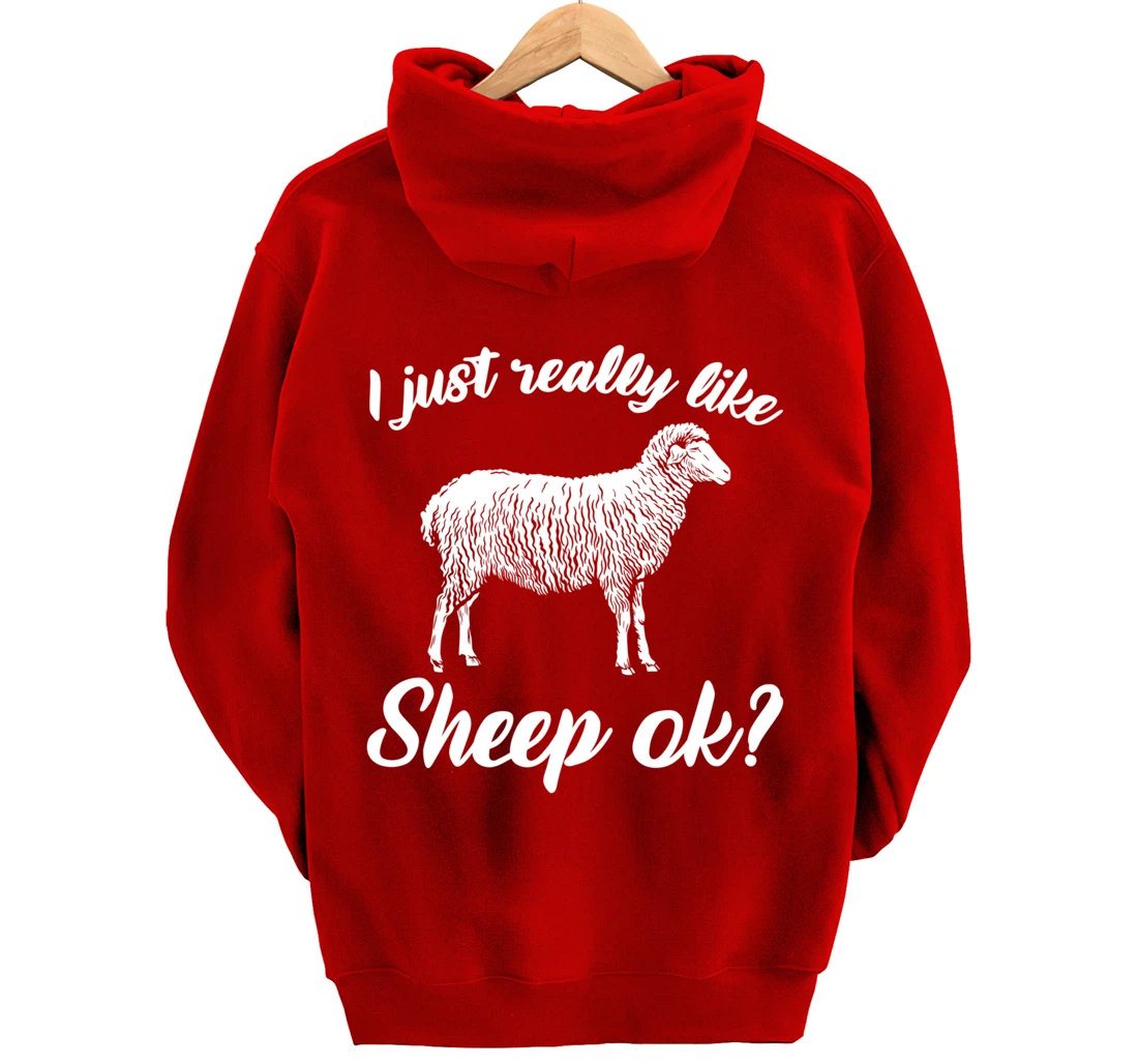 Funny Farming Animals I Just Really Like Sheep Pullover Hoodie