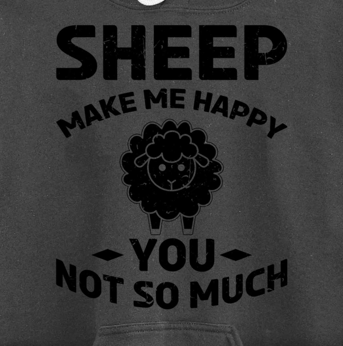 Farm Lamb Animals Sheep Make Me Happy Pullover Hoodie