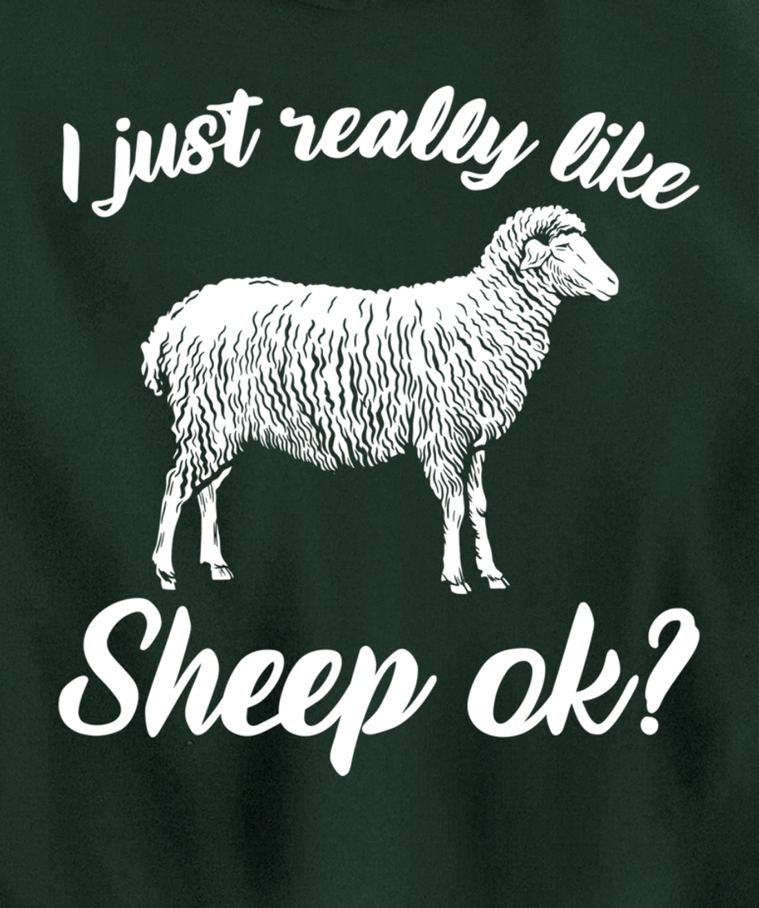 Funny Farming Animals I Just Really Like Sheep Pullover Hoodie