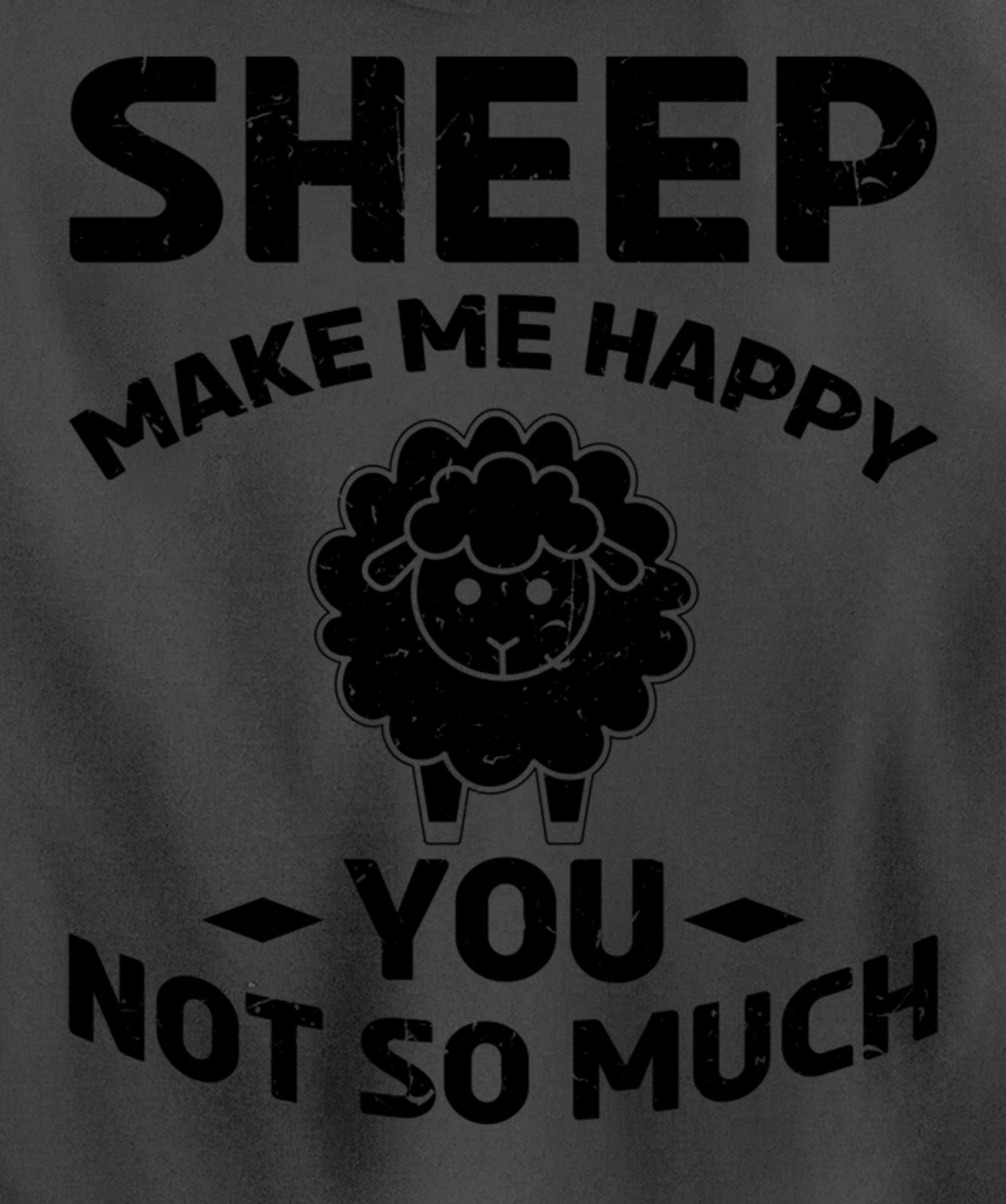 Farm Lamb Animals Sheep Make Me Happy Pullover Hoodie