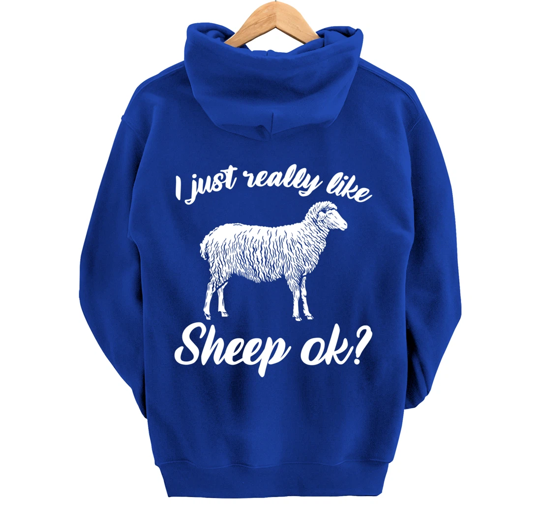 Funny Farming Animals I Just Really Like Sheep Pullover Hoodie