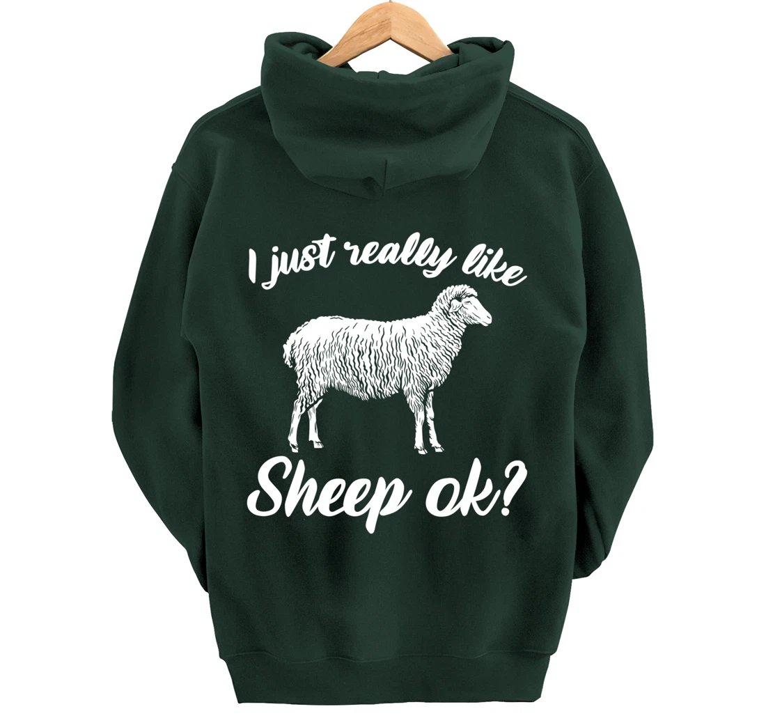 Funny Farming Animals I Just Really Like Sheep Pullover Hoodie
