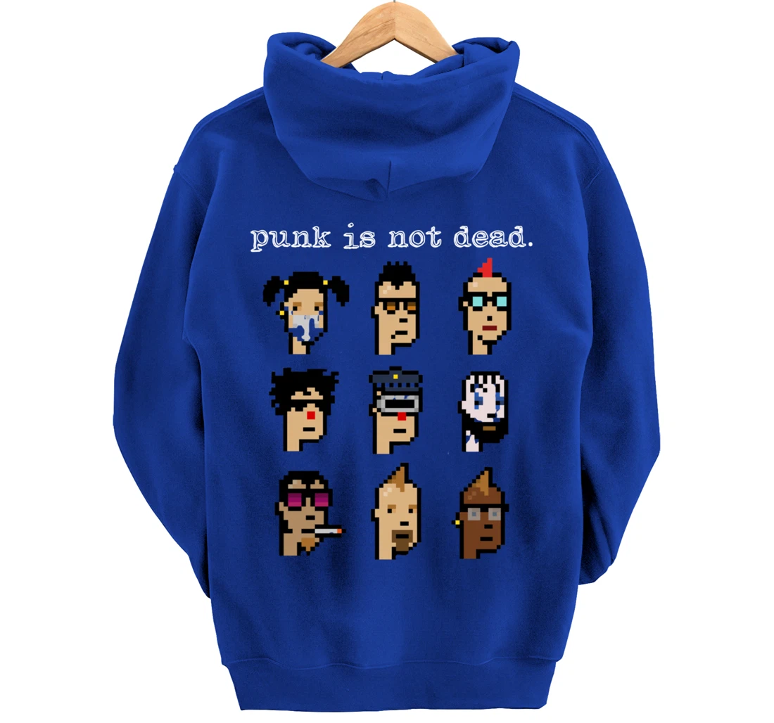 CryptoPunk Inspired NFT attire, Copy/Paste Crypto Pixel Punk Pullover Hoodie