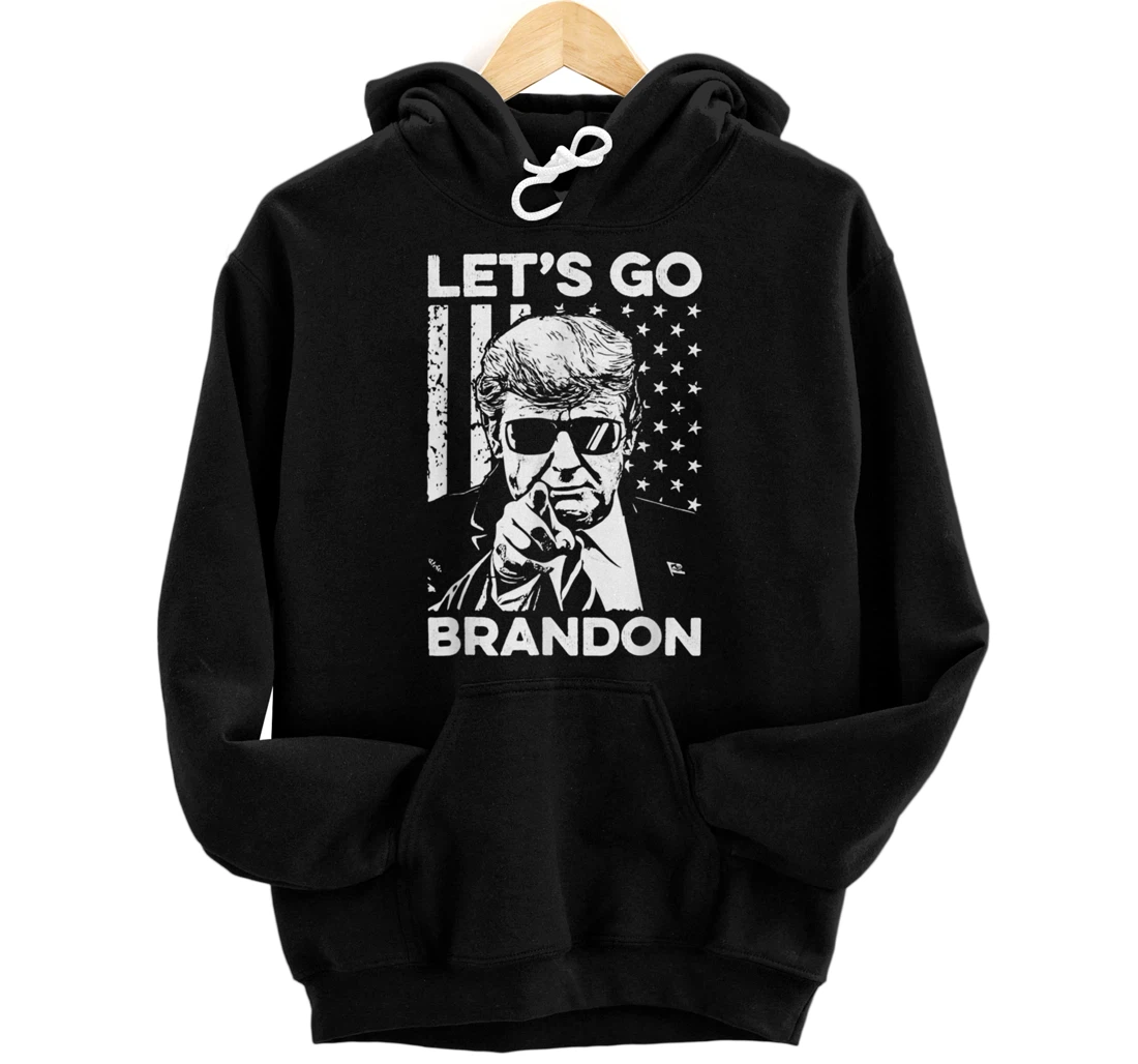 Let's Go Branson Brandon Conservative Anti Liberal US Flag Pullover Hoodie