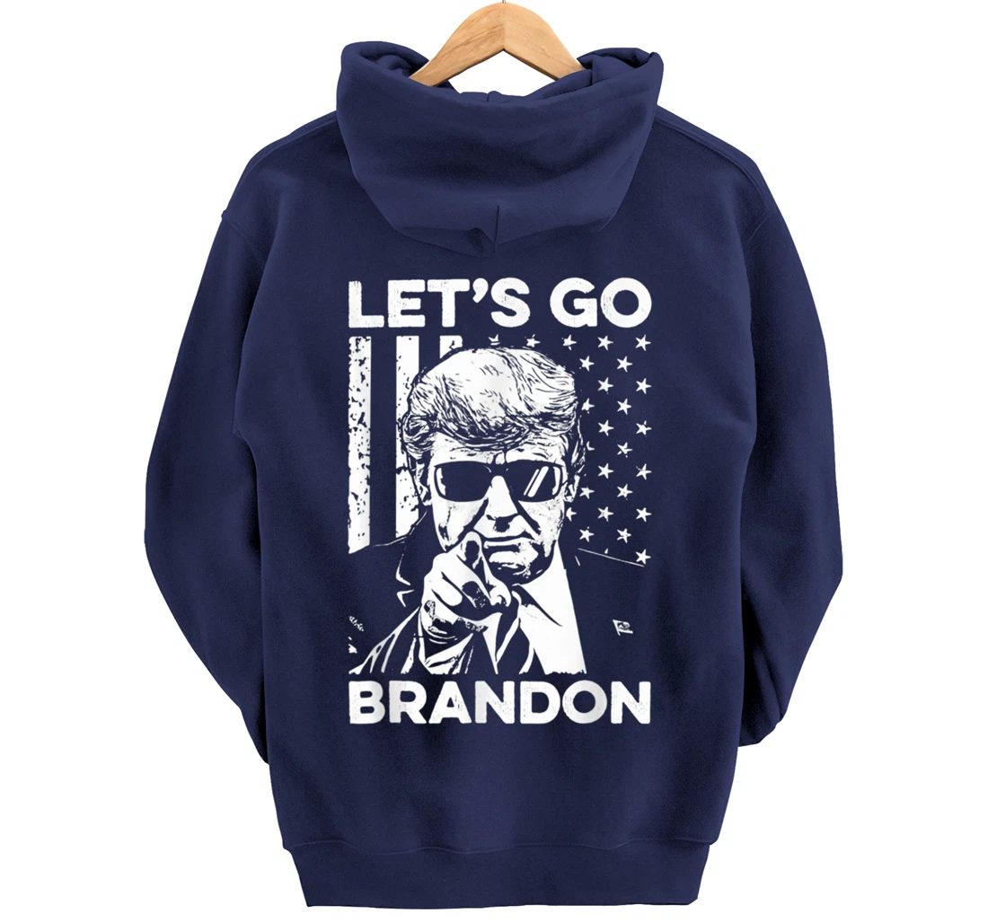 Let's Go Branson Brandon Conservative Anti Liberal US Flag Pullover Hoodie