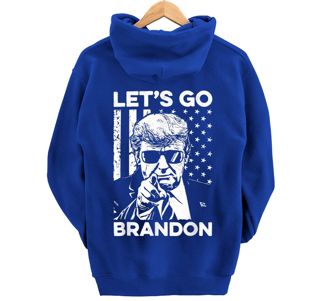 Let's Go Branson Brandon Conservative Anti Liberal US Flag Pullover Hoodie