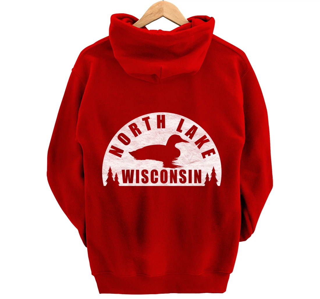North Lake Northern Wisconsin Loon Pullover Hoodie