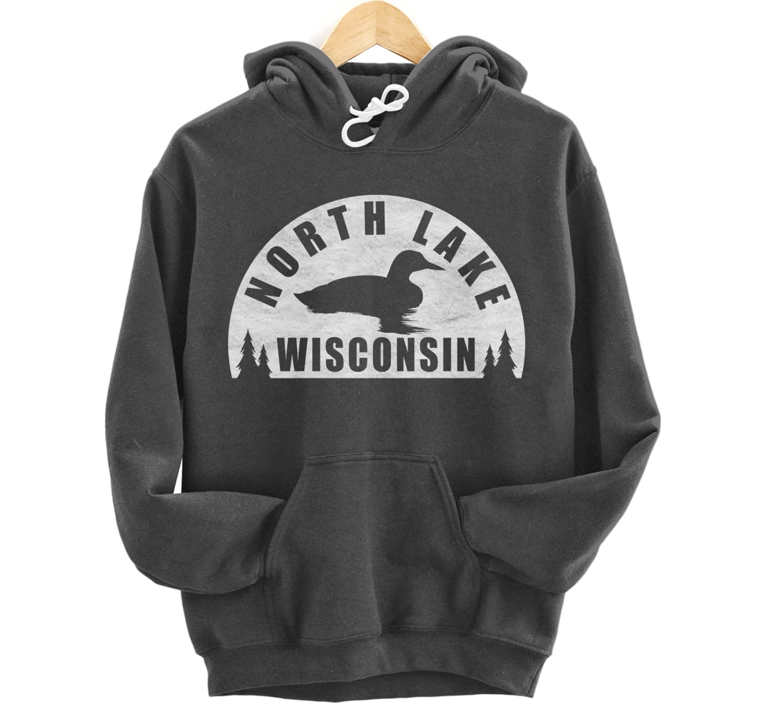 North Lake Northern Wisconsin Loon Pullover Hoodie