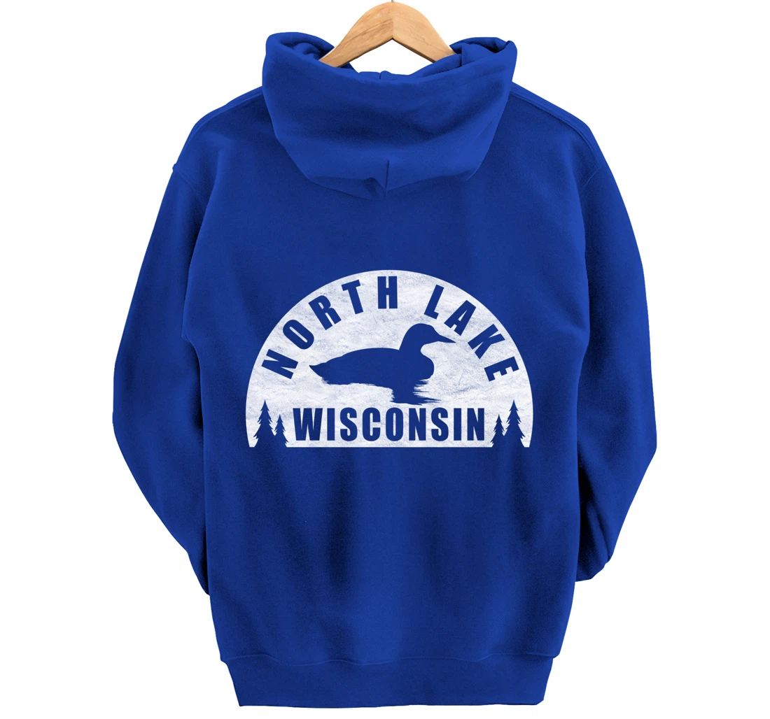 North Lake Northern Wisconsin Loon Pullover Hoodie