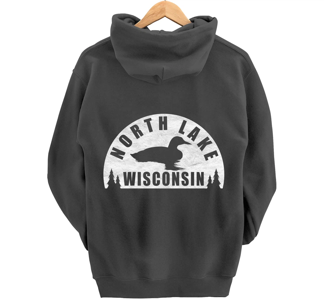 North Lake Northern Wisconsin Loon Pullover Hoodie