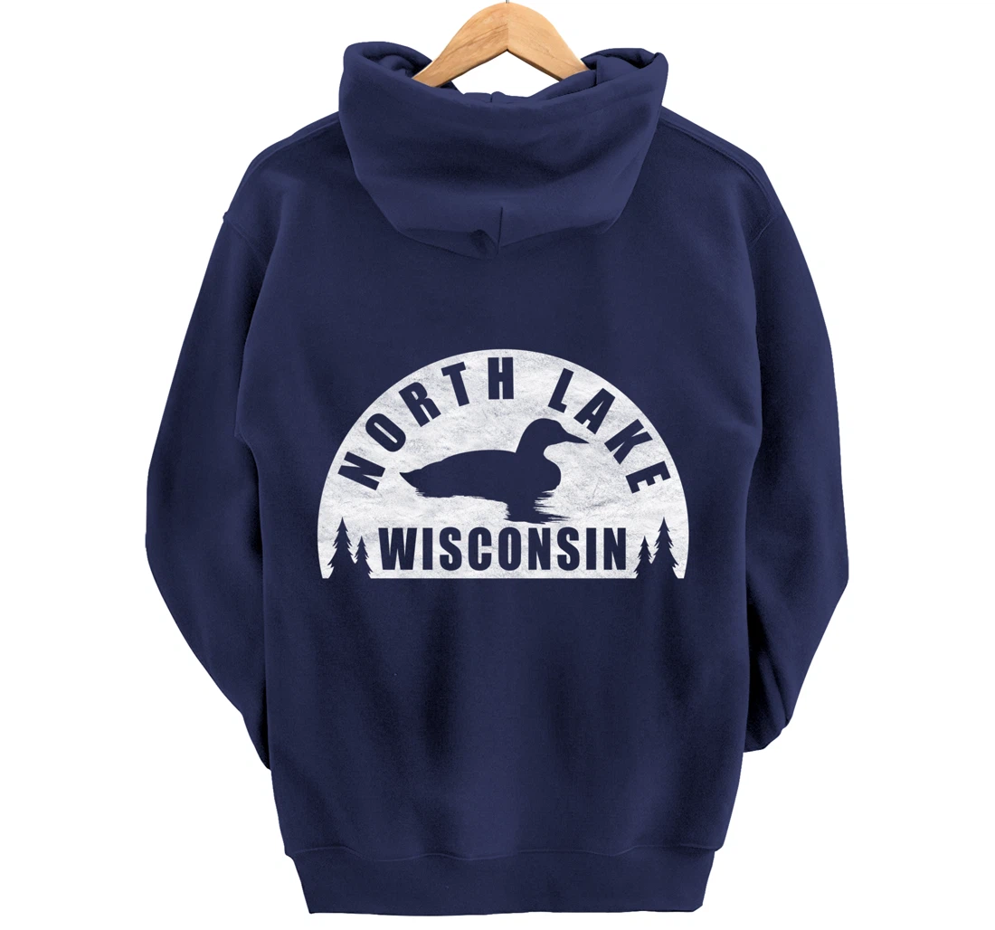 North Lake Northern Wisconsin Loon Pullover Hoodie
