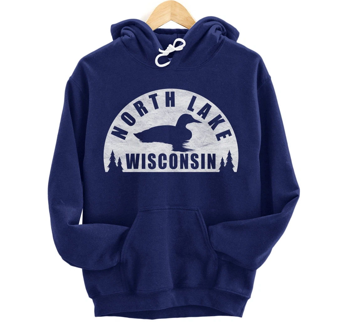 North Lake Northern Wisconsin Loon Pullover Hoodie