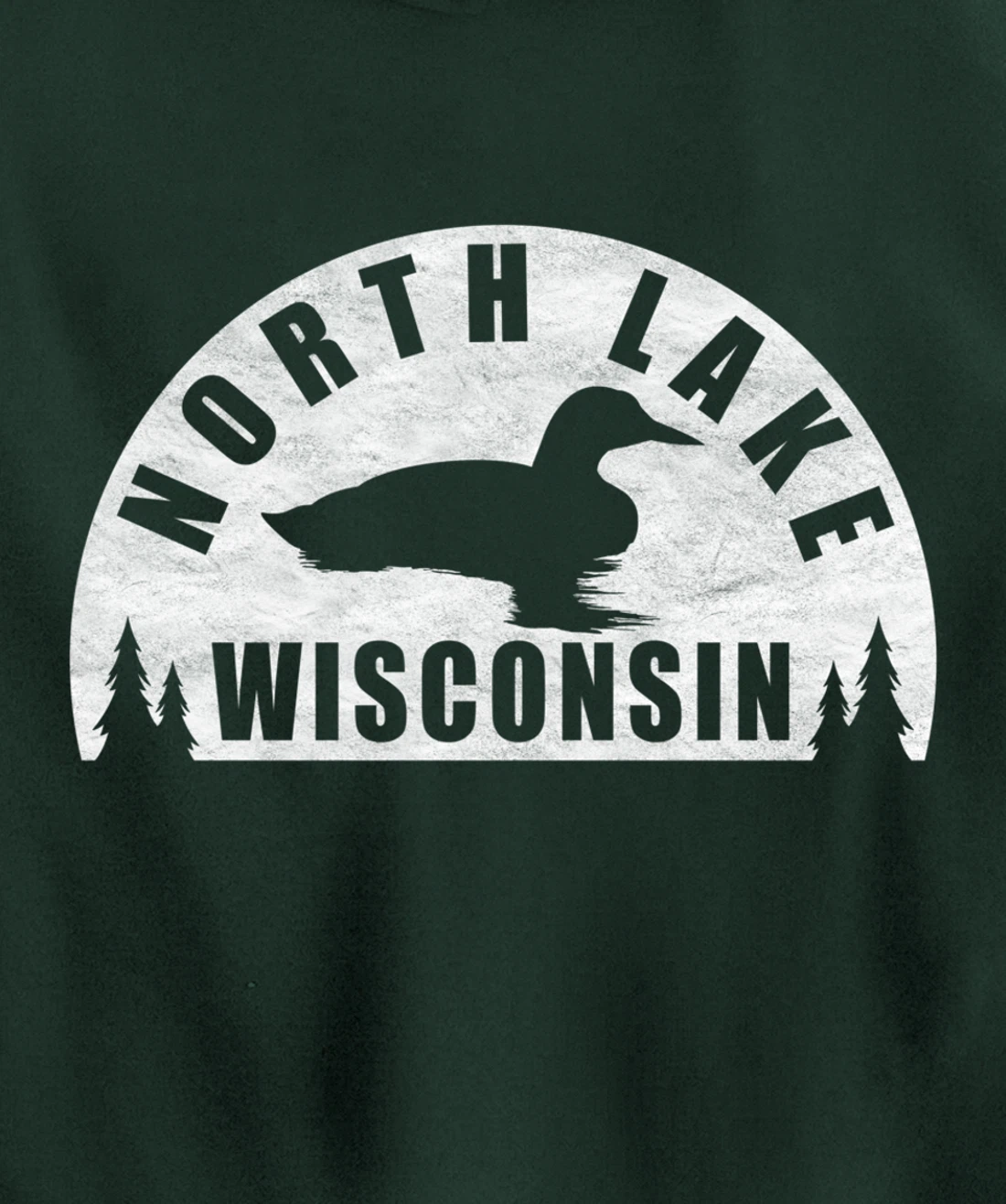 North Lake Northern Wisconsin Loon Pullover Hoodie