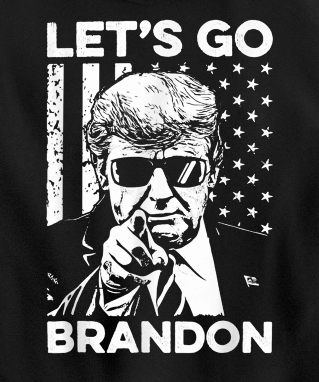 Let's Go Branson Brandon Conservative Anti Liberal US Flag Pullover Hoodie