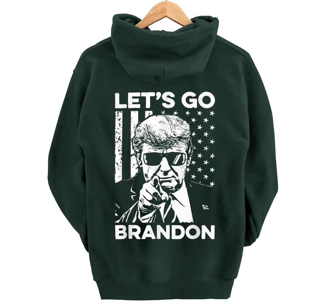 Let's Go Branson Brandon Conservative Anti Liberal US Flag Pullover Hoodie