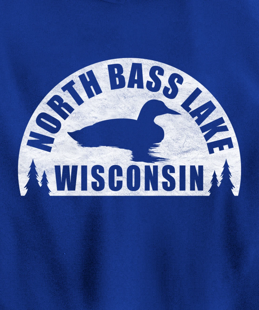 North Bass Lake Northern Wisconsin Loon Pullover Hoodie