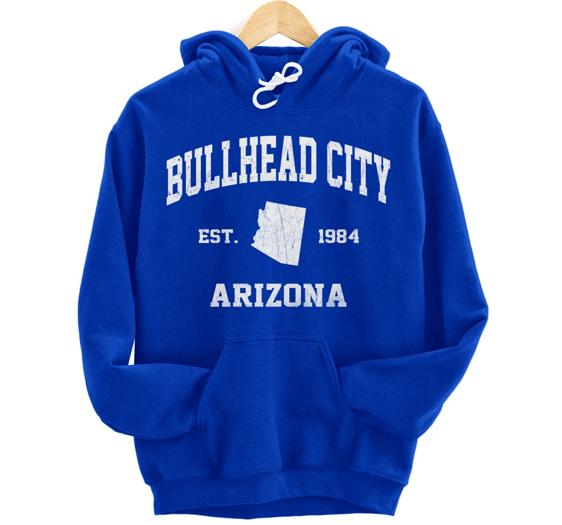 Bullhead City Arizona AZ vintage state Athletic style Pullover Hoodie