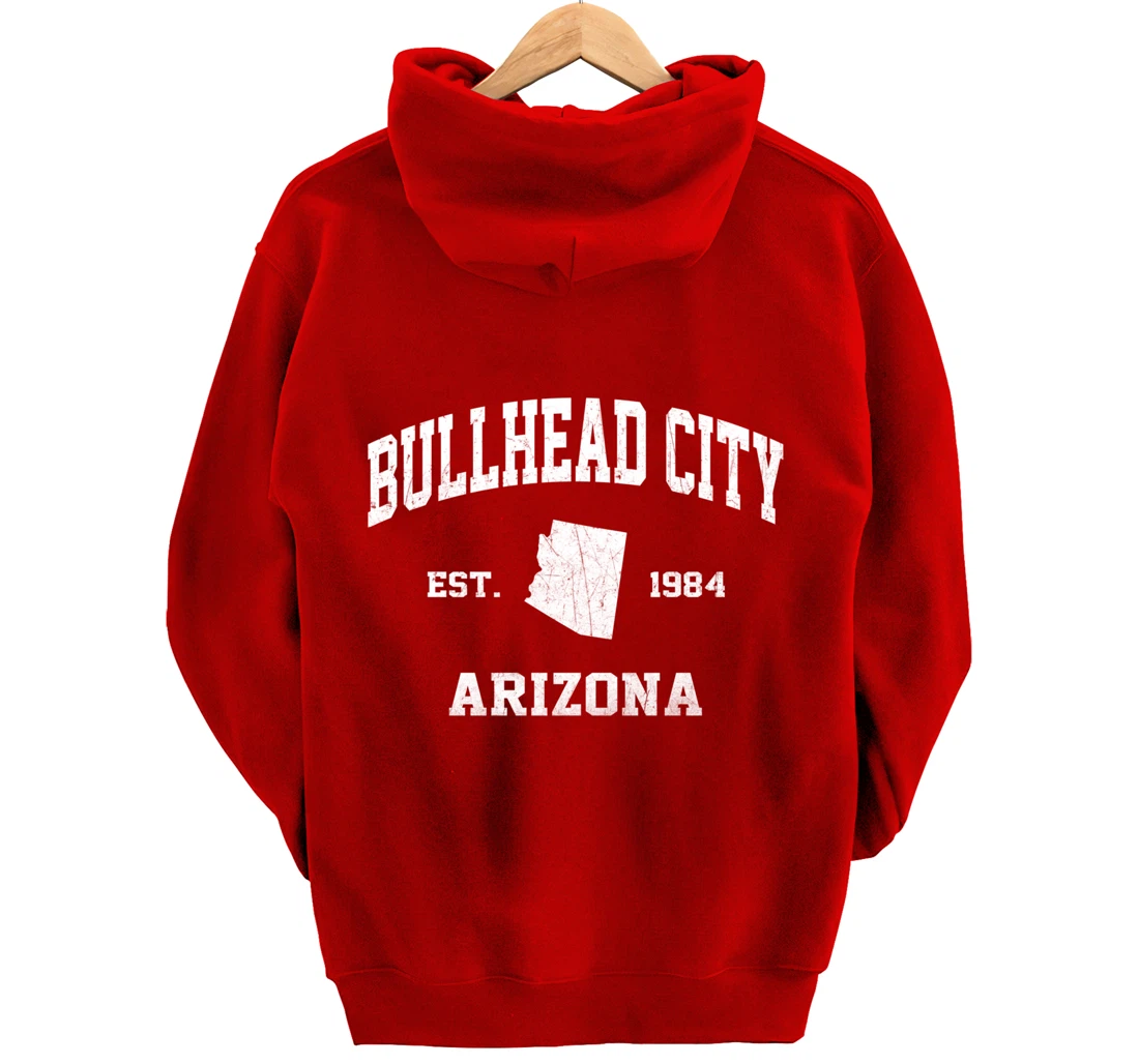Bullhead City Arizona AZ vintage state Athletic style Pullover Hoodie