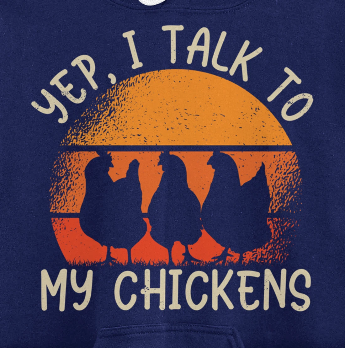 Funny Farm Lover Chickens Graphic for Women and Men Farmer Pullover Hoodie