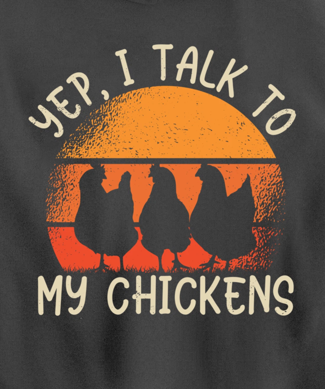 Funny Farm Lover Chickens Graphic for Women and Men Farmer Pullover Hoodie