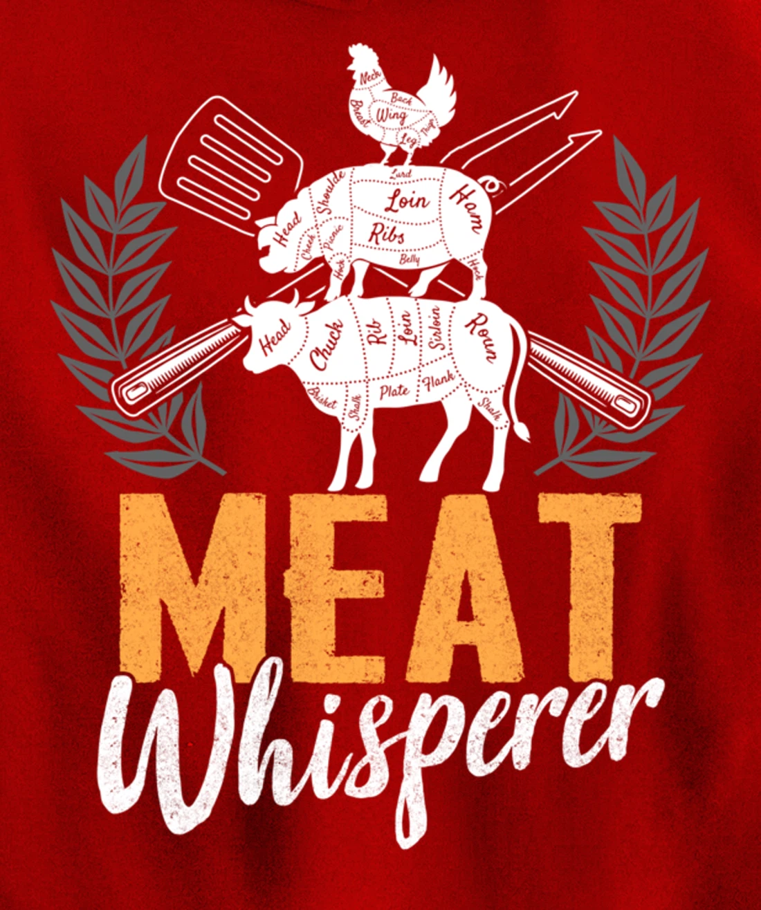 Funny Barbecue Whisperer Graphic Women Men Meat Smoking BBQ Pullover Hoodie