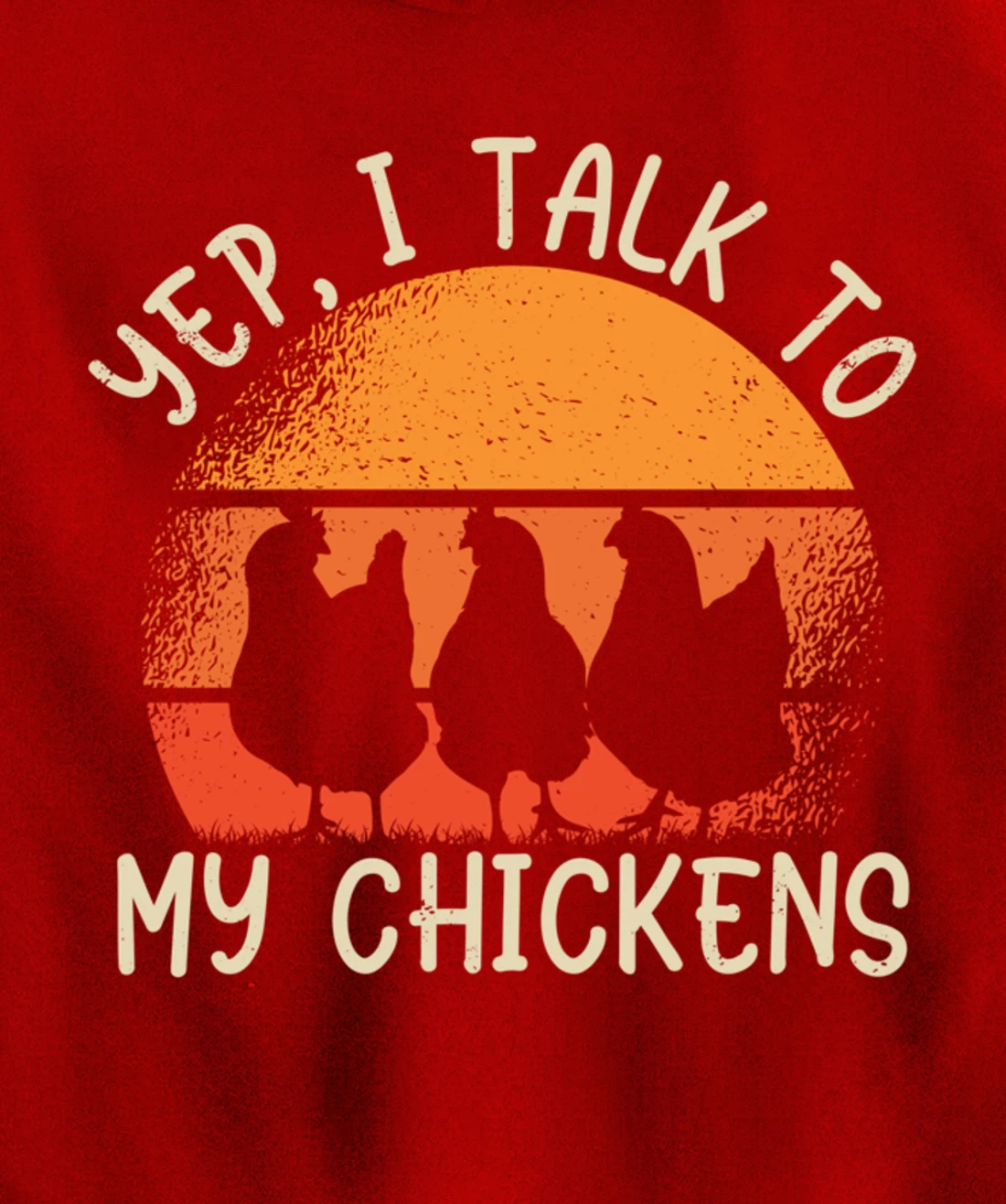 Funny Farm Lover Chickens Graphic for Women and Men Farmer Pullover Hoodie