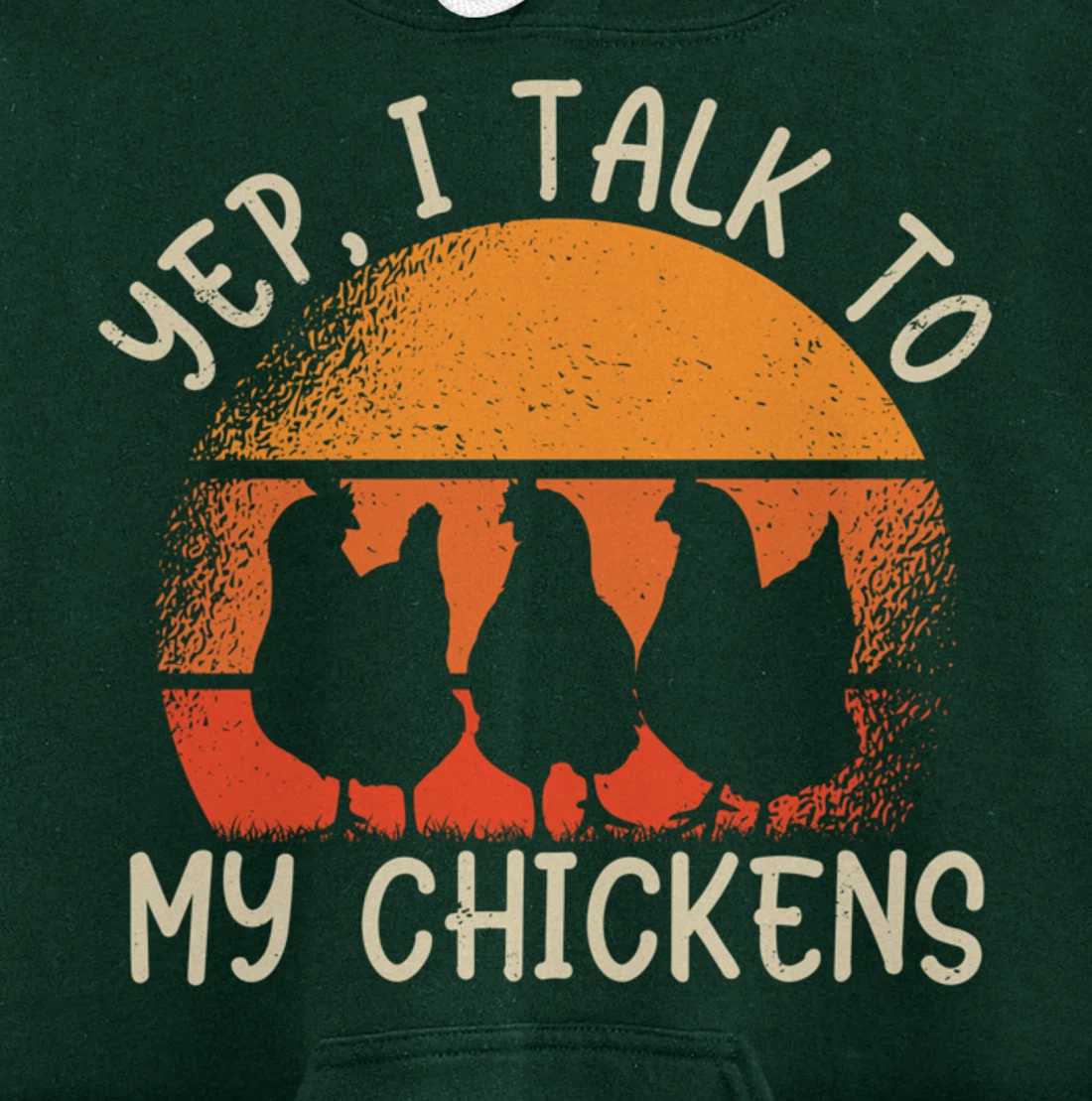 Funny Farm Lover Chickens Graphic for Women and Men Farmer Pullover Hoodie