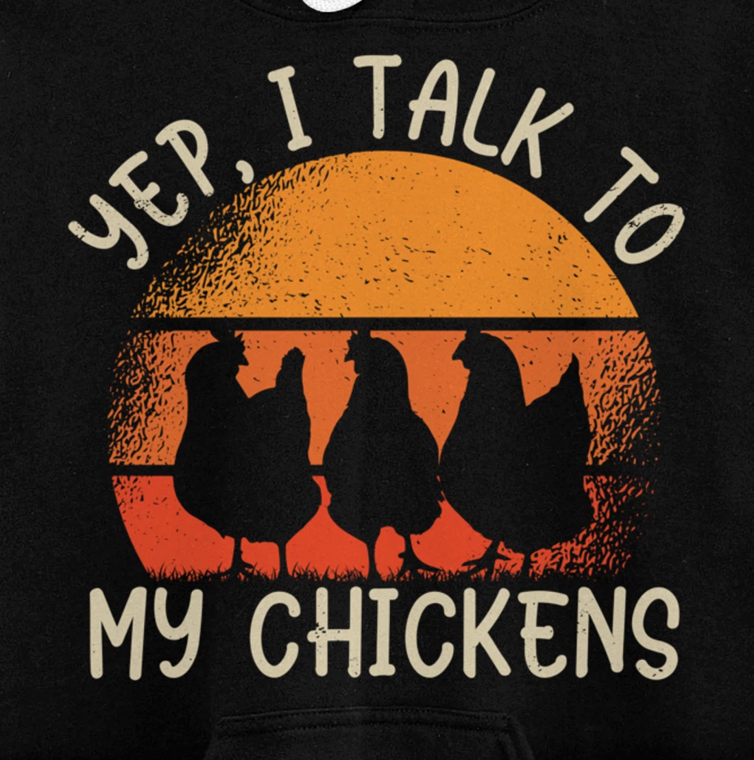 Funny Farm Lover Chickens Graphic for Women and Men Farmer Pullover Hoodie