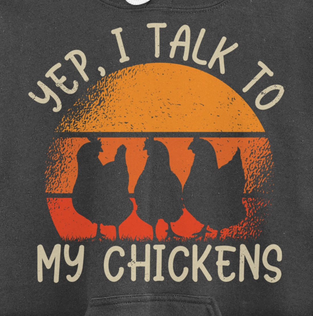 Funny Farm Lover Chickens Graphic for Women and Men Farmer Pullover Hoodie