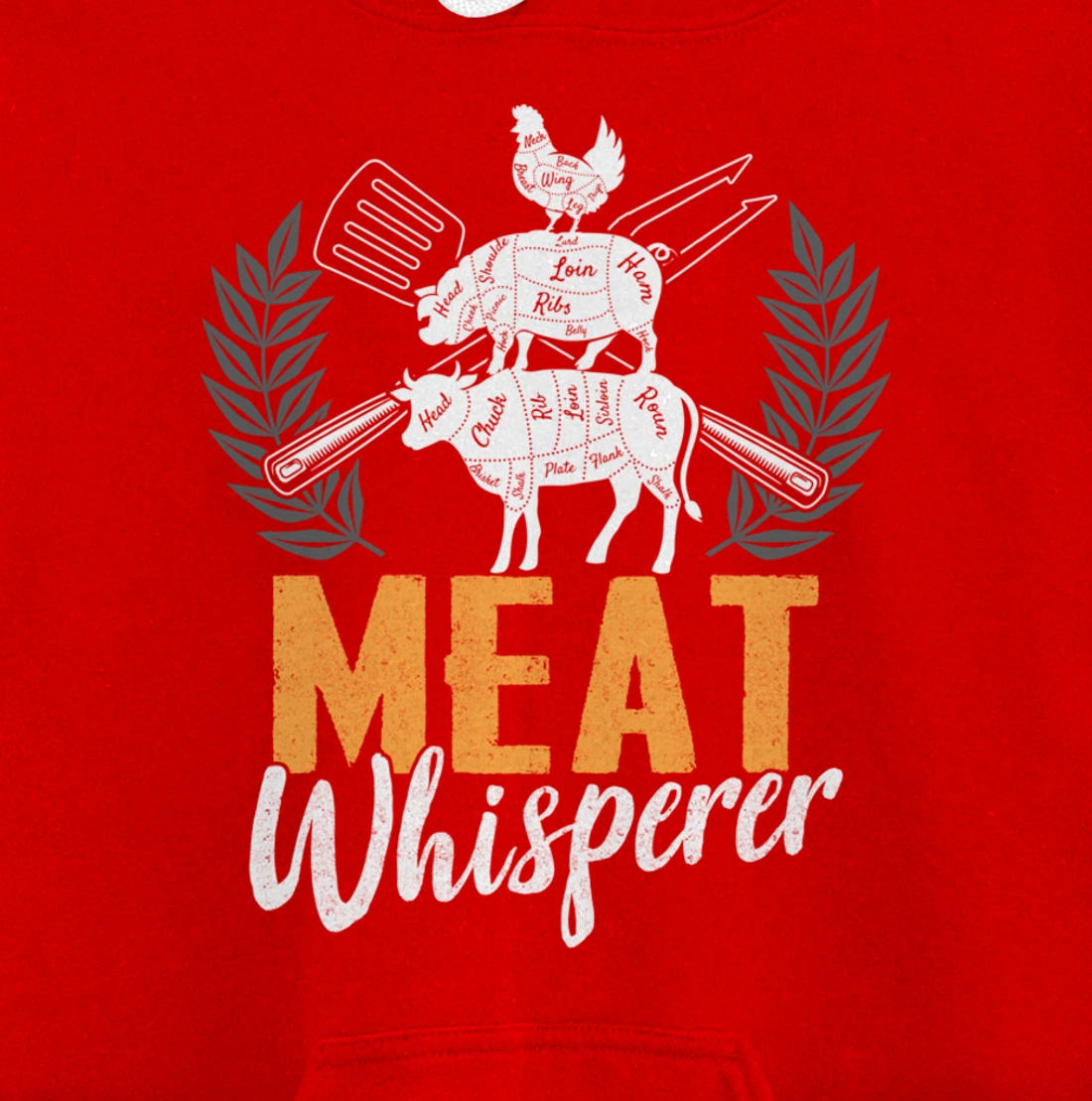 Funny Barbecue Whisperer Graphic Women Men Meat Smoking BBQ Pullover Hoodie