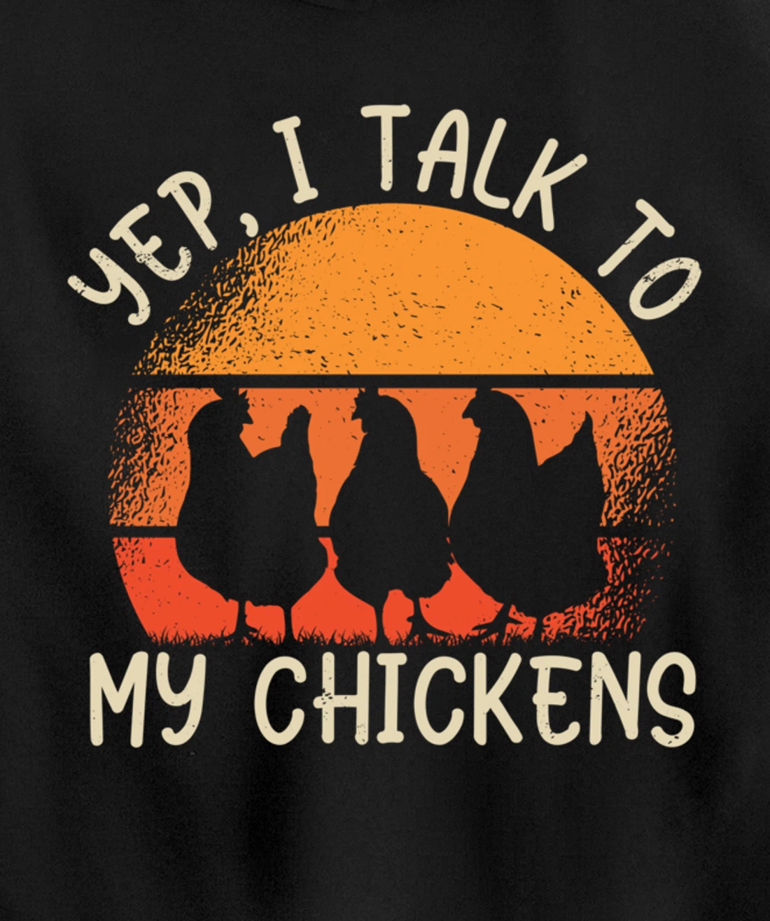 Funny Farm Lover Chickens Graphic for Women and Men Farmer Pullover Hoodie