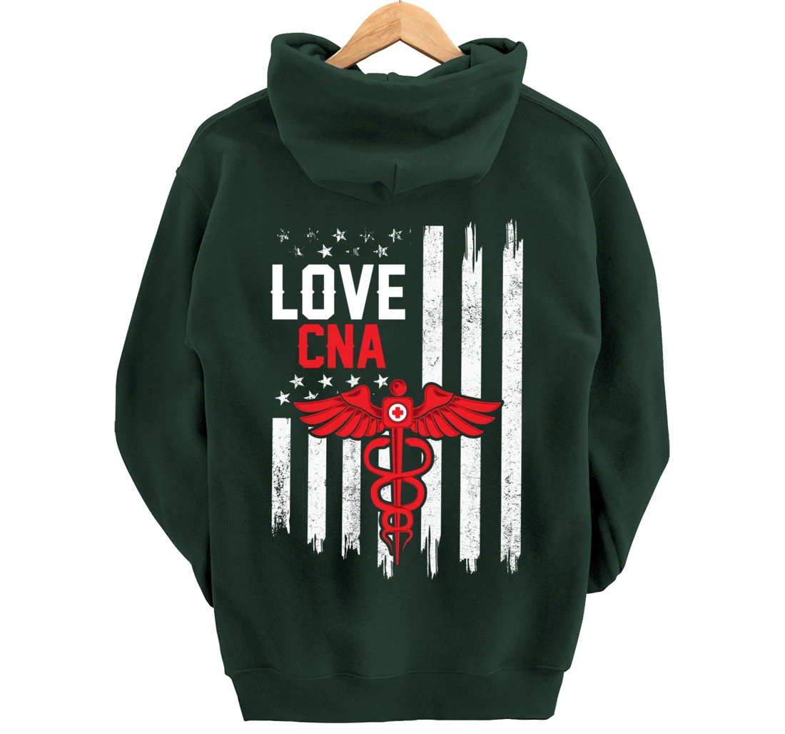 Frontline Medical Medic Workers Love CNA Women Men Pullover Hoodie