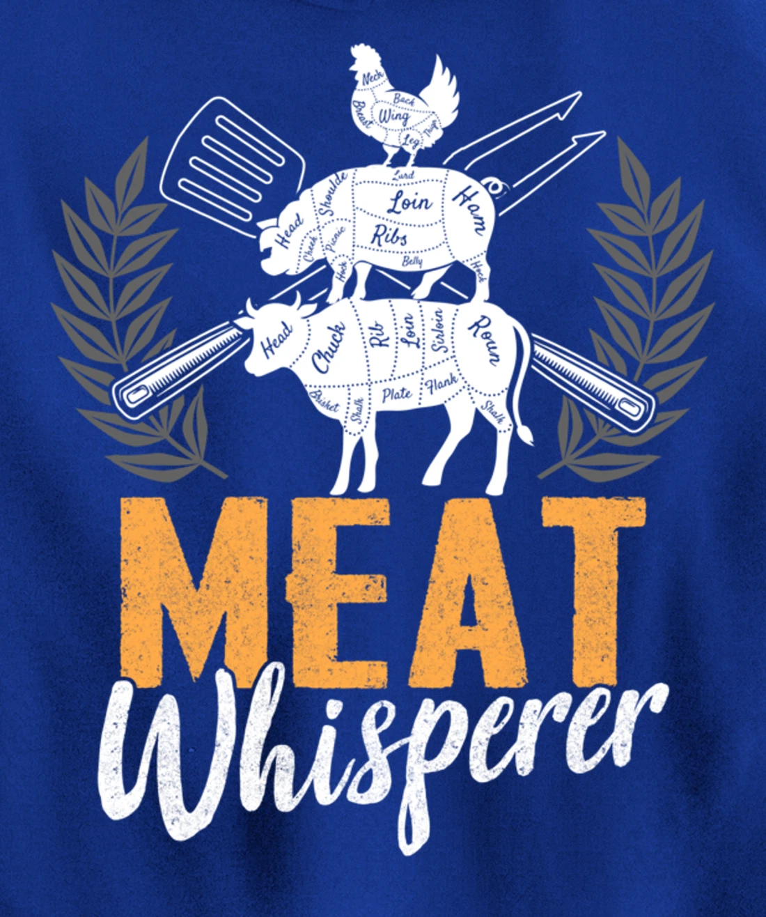 Funny Barbecue Whisperer Graphic Women Men Meat Smoking BBQ Pullover Hoodie